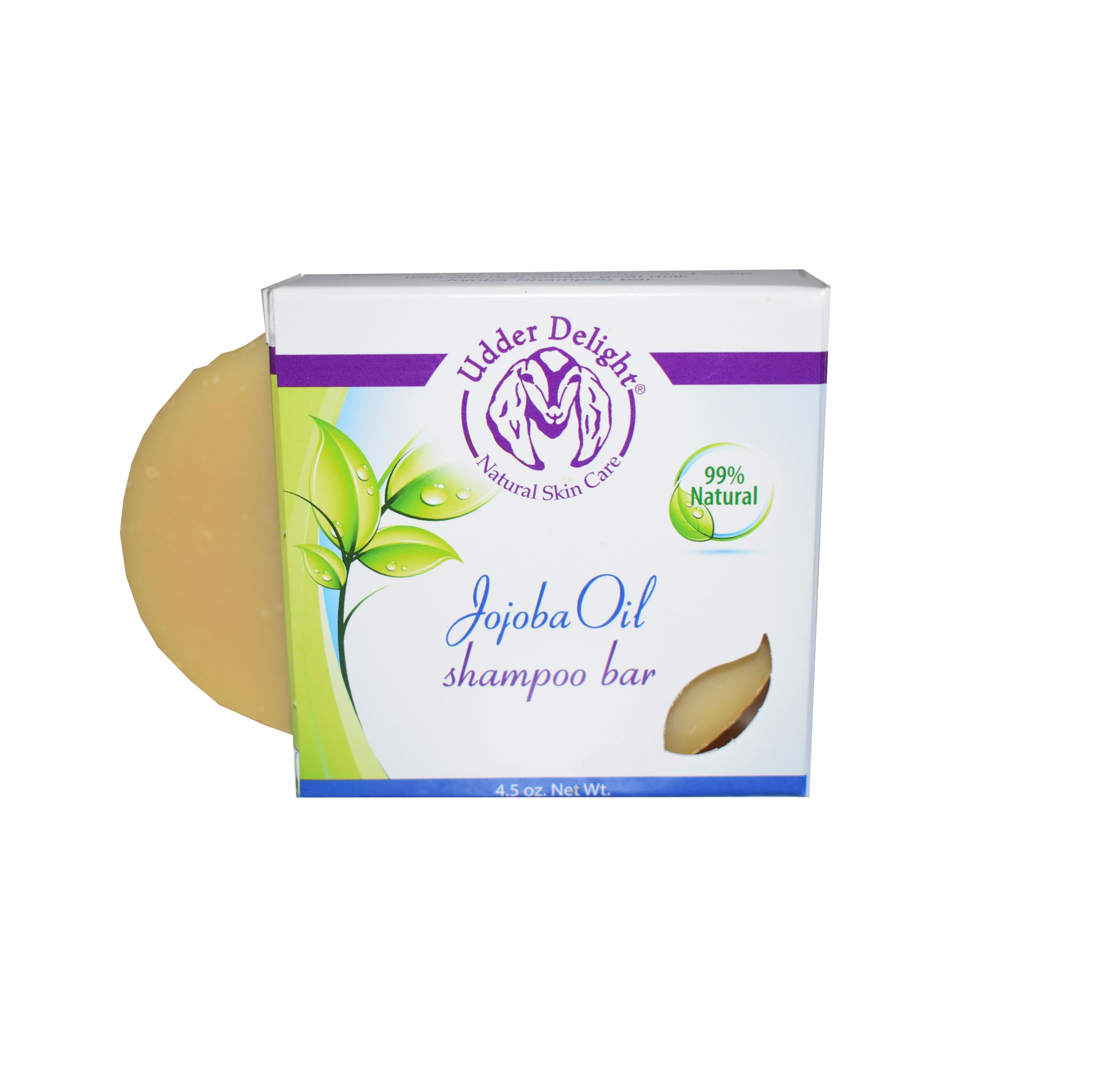 Udder Delight Jojoba Oil Shampoo Bar - Natural Goat Milk Shampoo Bar for Dry Hair & Scalp | Vegan, Sulfate-Free Hair Care | Perfect for Travel, Camping & Eco-Friendly Bathroom
