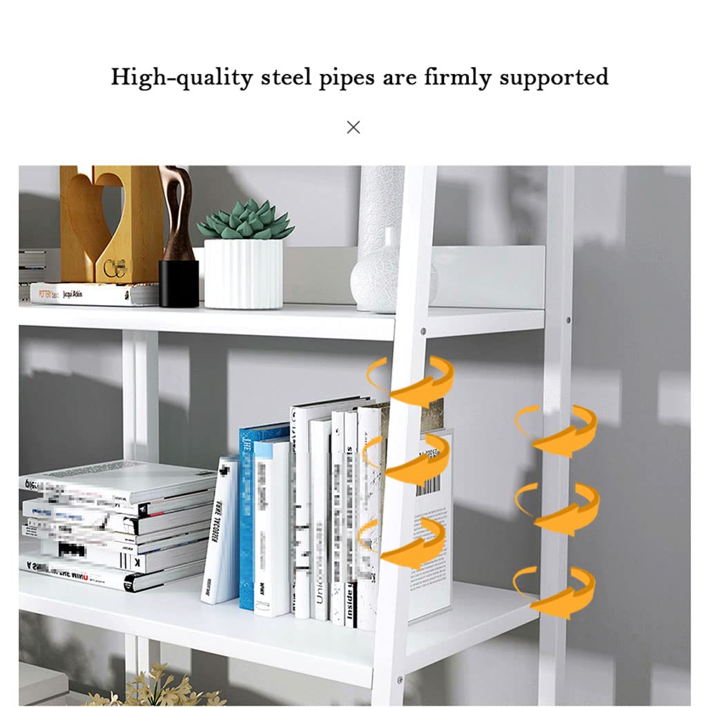 SYALEO 5-Tier Industrial Ladder Shelf, Heavy Duty Steel Storage Rack, Trapezoidal Plant Stand Organizer for Living Room, Garage & Office Organization