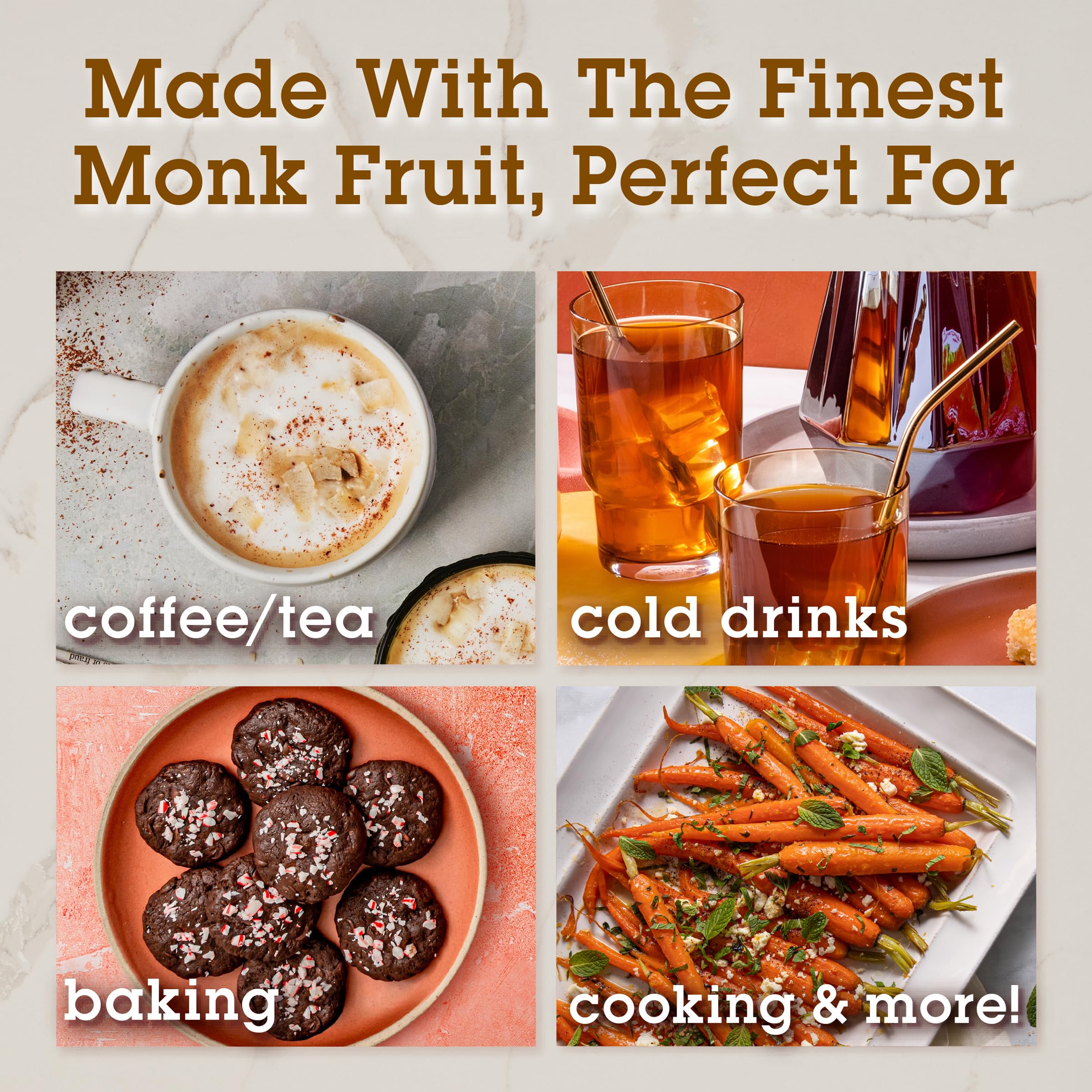 Monk Fruit In The Raw Golden 16 oz Baker's Bag - Natural Sugar-Free Sweetener with Erythritol (Pack of 1) | Perfect for Baking, Coffee & Keto-Friendly Recipes