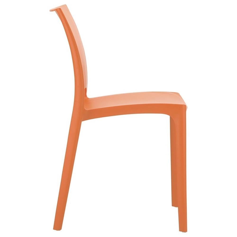 Compamia Maya Patio Dining Chairs in Orange - Set of 2 Outdoor Furniture for Garden, Poolside, Deck & Backyard Relaxation