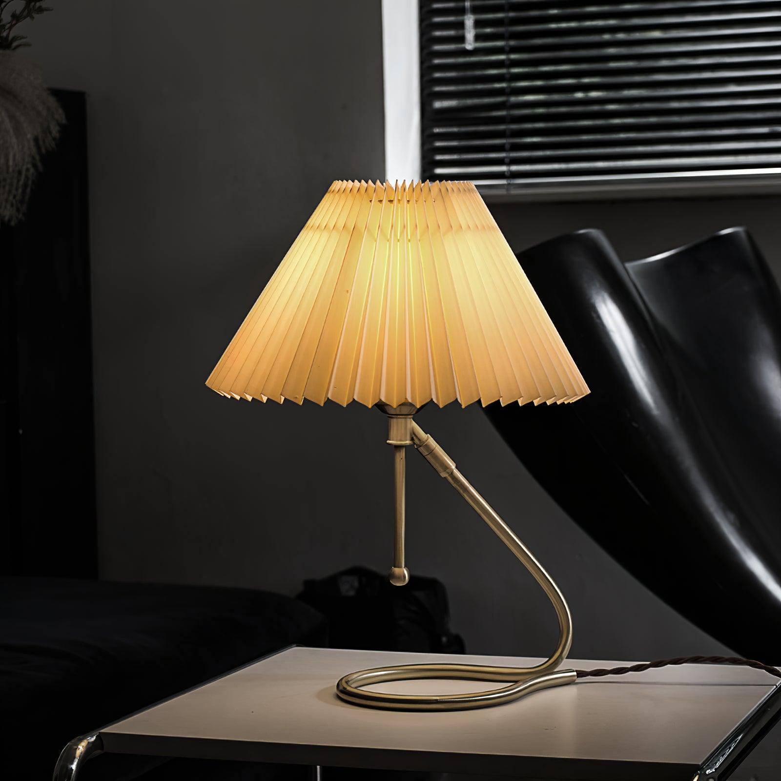 Levitate Pleated Table Lamp - Modern LED Nightstand Light for Bedroom, Living Room & Office - Soft Ambient Lighting for Relaxation & Decor