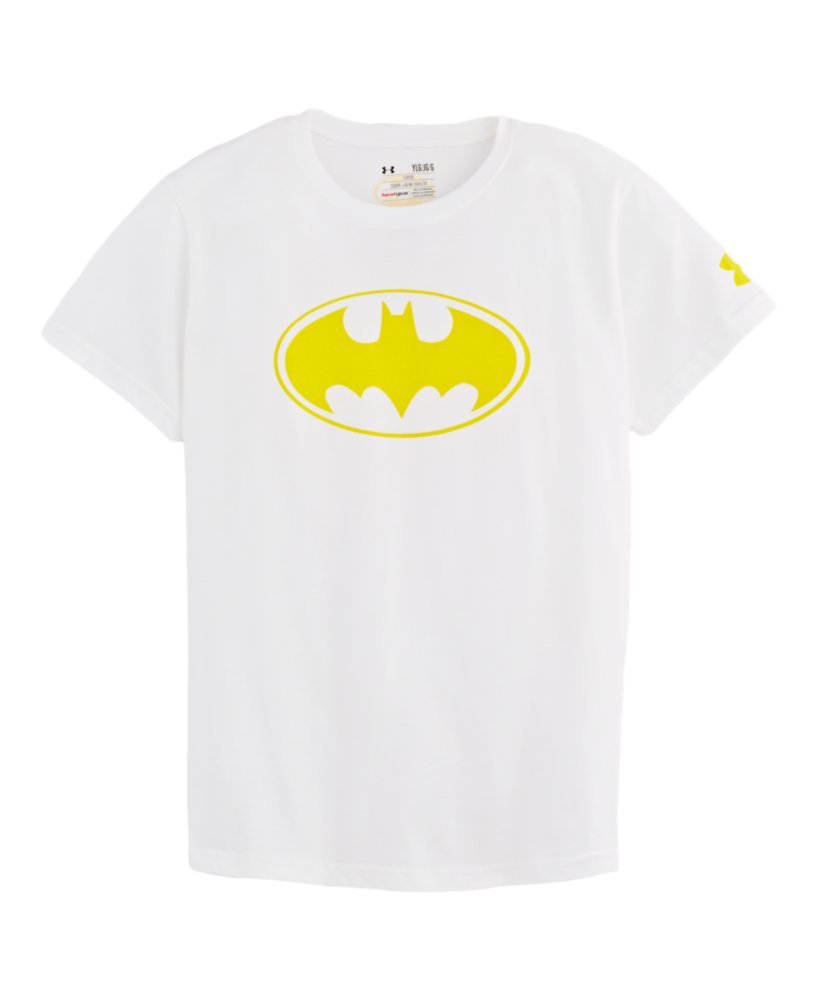 Under Armour Girls Batgirl Sparkle Graphic T-Shirt - White XL (18-20 Big Kids) | Superhero Costume Tee for Playdates, Halloween & Everyday Wear