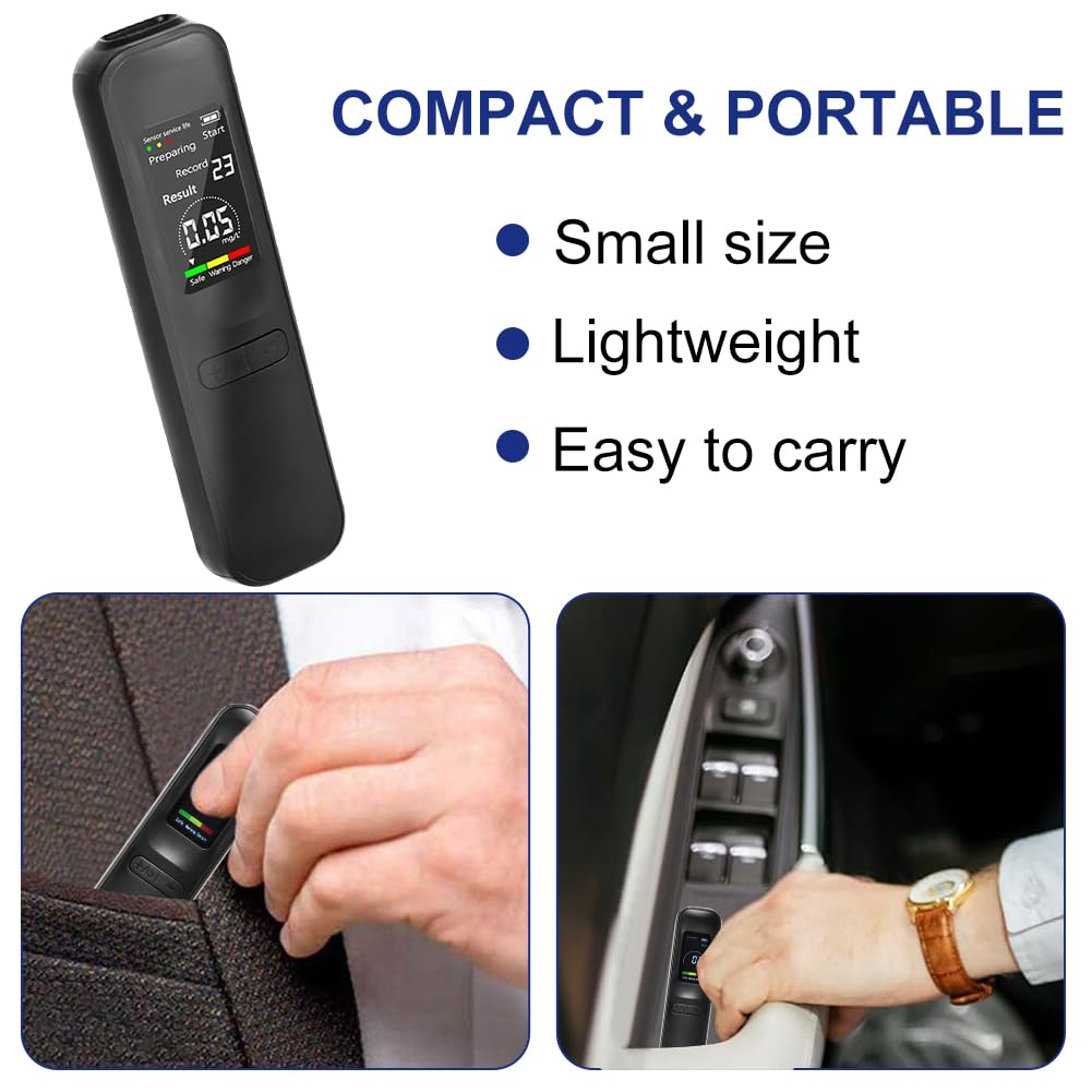 **Portable Non-Contact Breathalyzer – High Accuracy Alcohol Tester for Personal & Professional Use | Home, Office, and Road Safety**