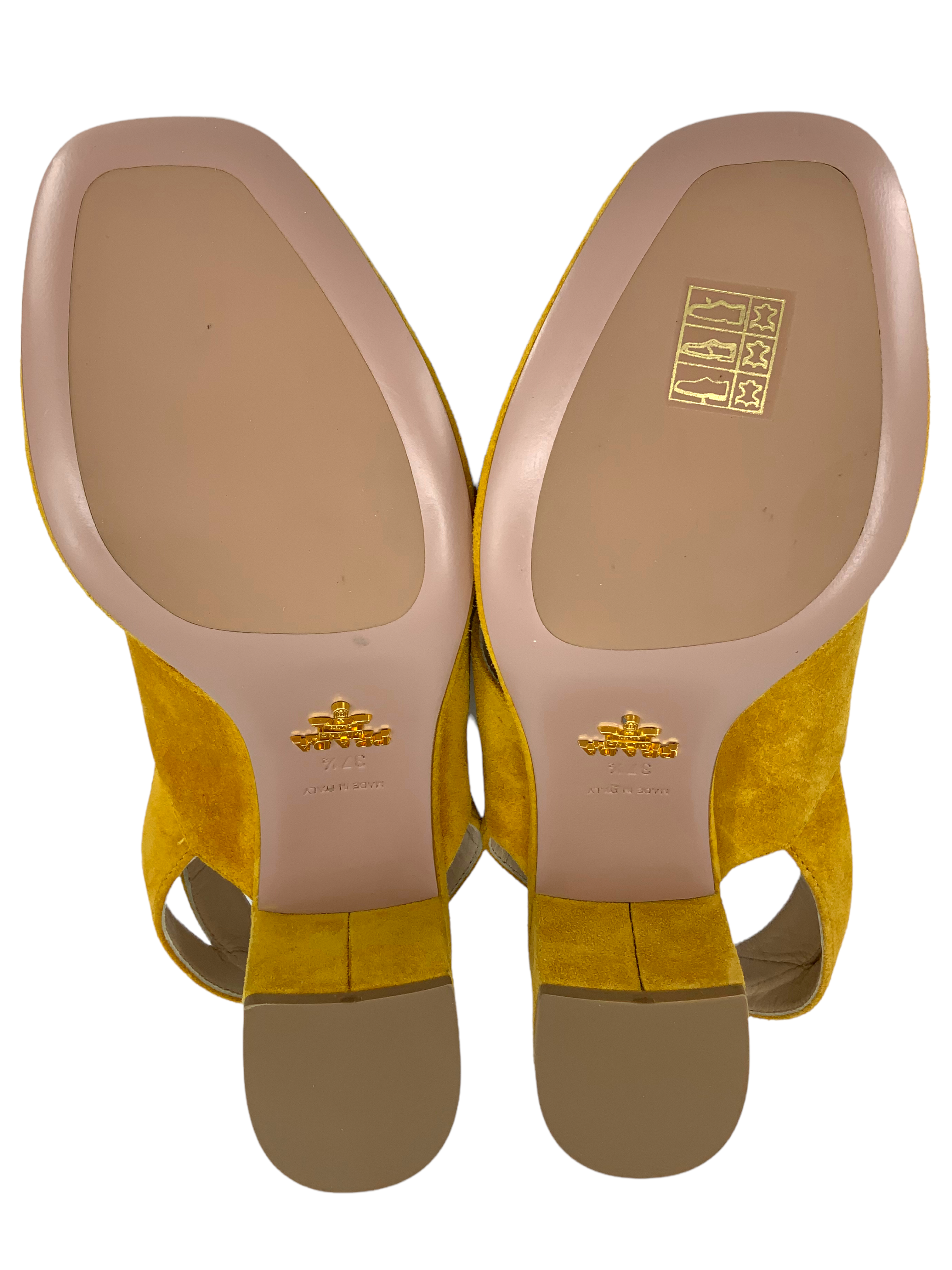 Prada Suede Strappy Platform Sandals Women's Size 7.5 | Luxury Designer High Heel Sandals for Summer Outfits & Special Occasions