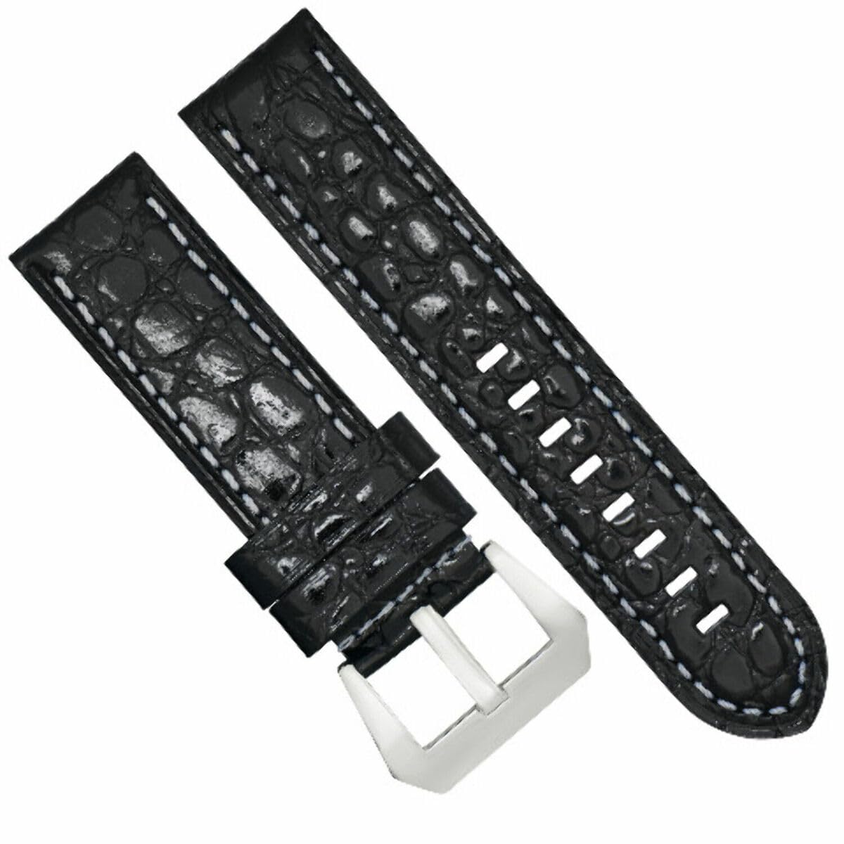 24mm Panerai Leather Watch Band for 44mm GMT Marina - Durable & Stylish for Daily Wear