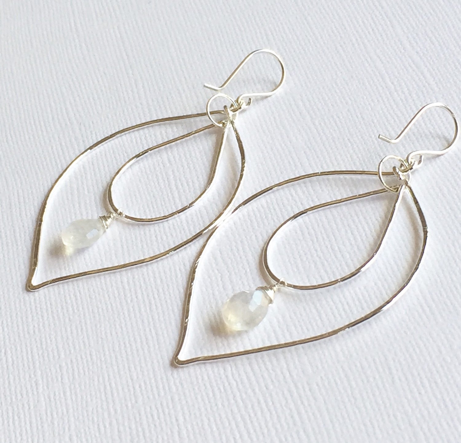 Yoshiko Moonstone Earrings (E133) – Elegant Handmade Jewelry for Women, Perfect for Weddings, Parties & Special Occasions