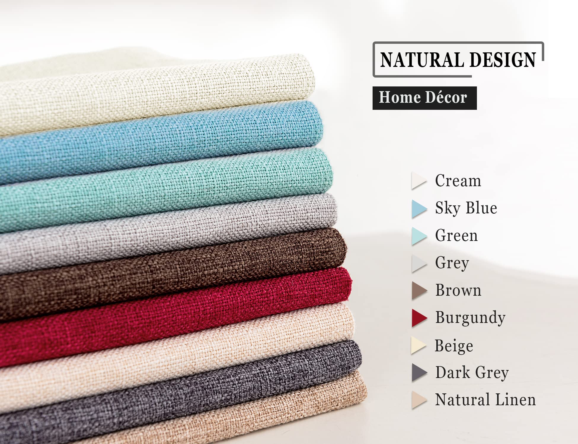 Stellhome 20x20 Inch Square Linen Throw Pillow Covers - Farmhouse Style Decorative Burlap Cushion Covers for Bedroom, Living Room, Sofa (Pack of 2, Brown) - Perfect for Fall Decor & Cozy Home Accents