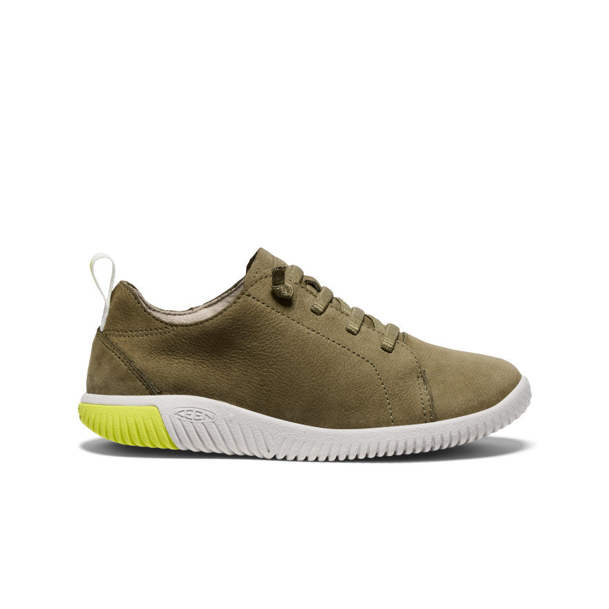 KNX Leather Sneakers for Big Kids - Martini Olive/Evening Primrose Color | Comfortable School Shoes & Casual Everyday Wear