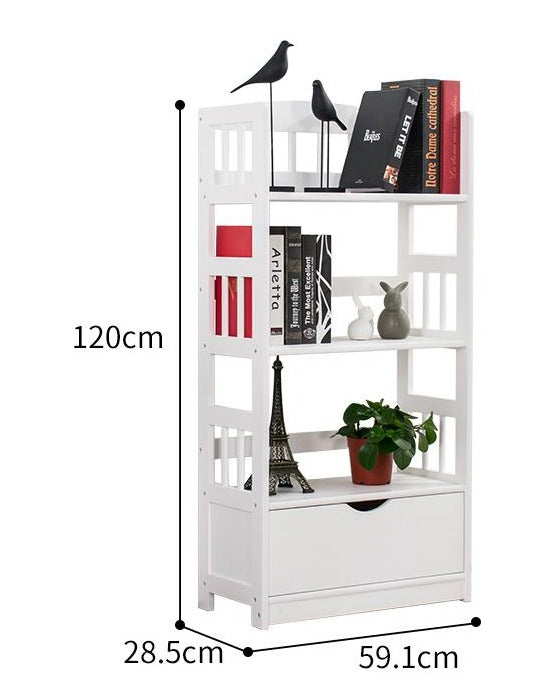 4 shelf white 59.1 W x 28.5 D x 120 H cm