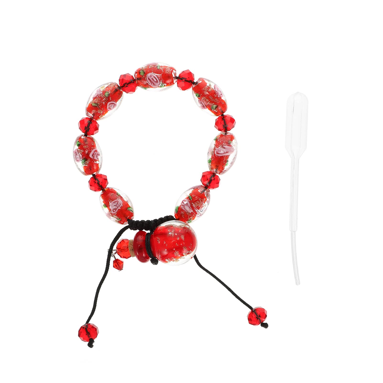 FRCOLOR Beaded Essential Oil Diffuser Bracelet for Women - Aromatherapy Crystal Bracelet with Adjustable Lava Beads, Perfect for Yoga, Meditation & Stress Relief