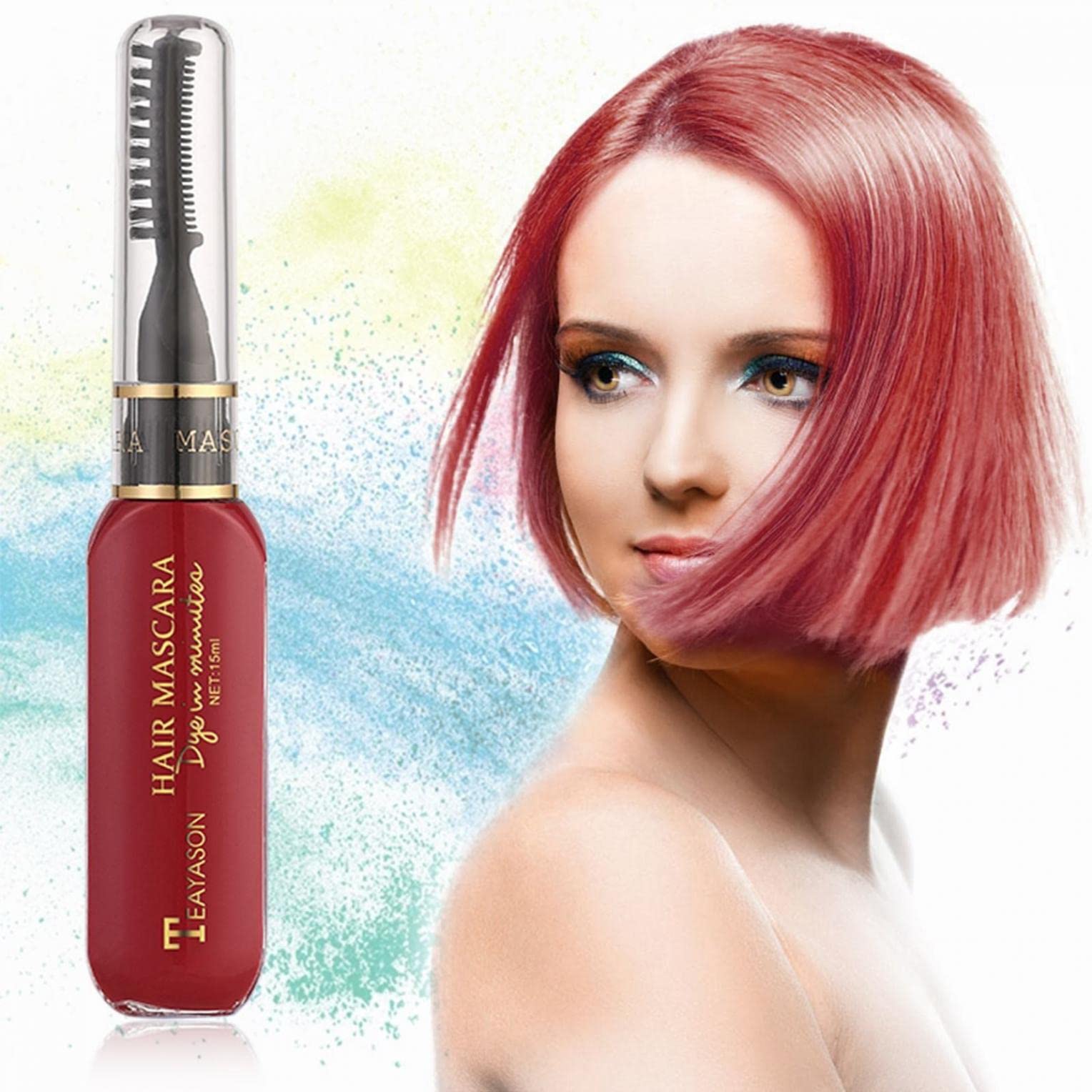 **ZITIANY Temporary Hair Mascara & Color Chalk - Wine Red | Professional Hair Dye for Girls & Kids | Non-Permanent, Easy Wash Out | Perfect for Parties, Halloween & Cosplay**