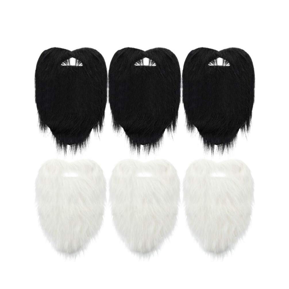 Amosfun Fake Mustaches - 6 Pack Costume Mustaches for Halloween, Masquerade Parties & Performances | Fun Dress-Up Accessories for Cosplay & Themed Events