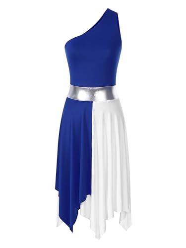 One Shoulder Royal_blue