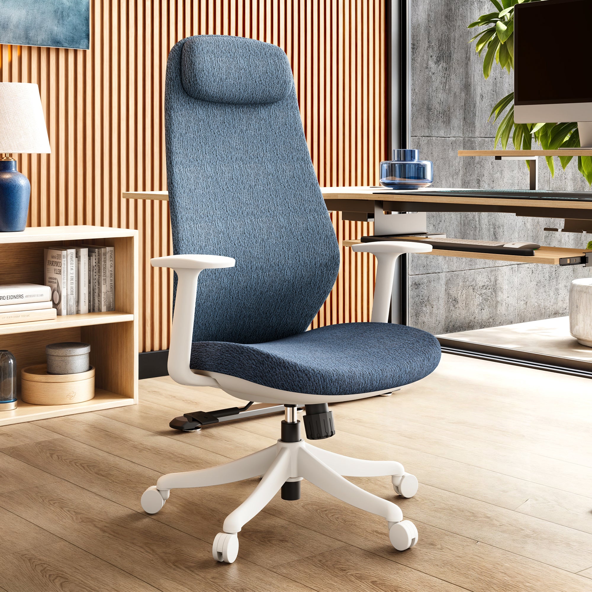 Ergonomic Office Chair - Skylar Lite Duo Hue Adjustable Height Swivel Task Chair for Home & Office Workspace, Comfortable Computer Desk Chair for Long Hours Sitting, Perfect for Gaming, Studying, and Remote Work