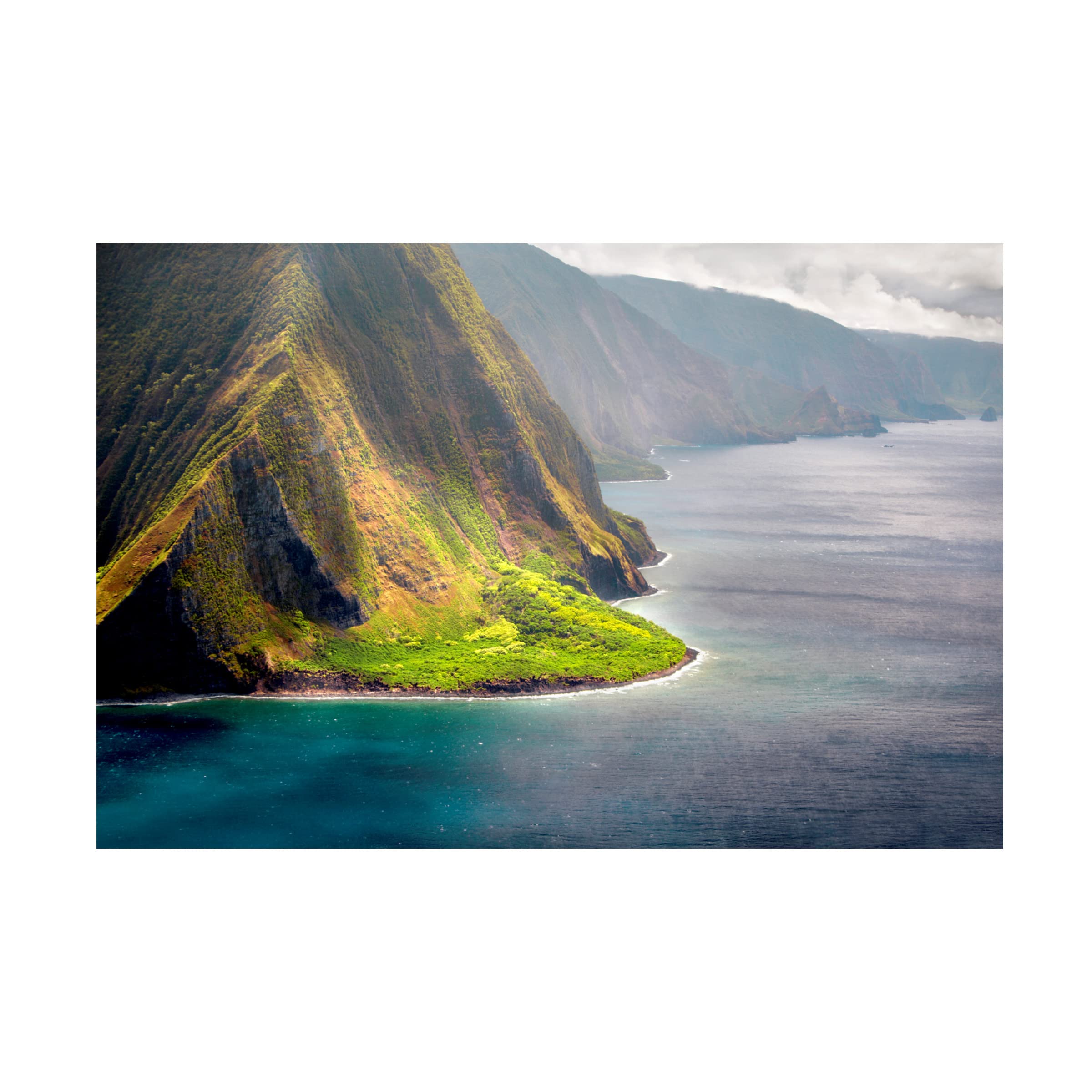 Trademark Fine Art 'Coastline 3' Canvas Wall Art by Dennis Frates - Stunning Ocean Landscape Painting for Living Room, Bedroom & Office Decor