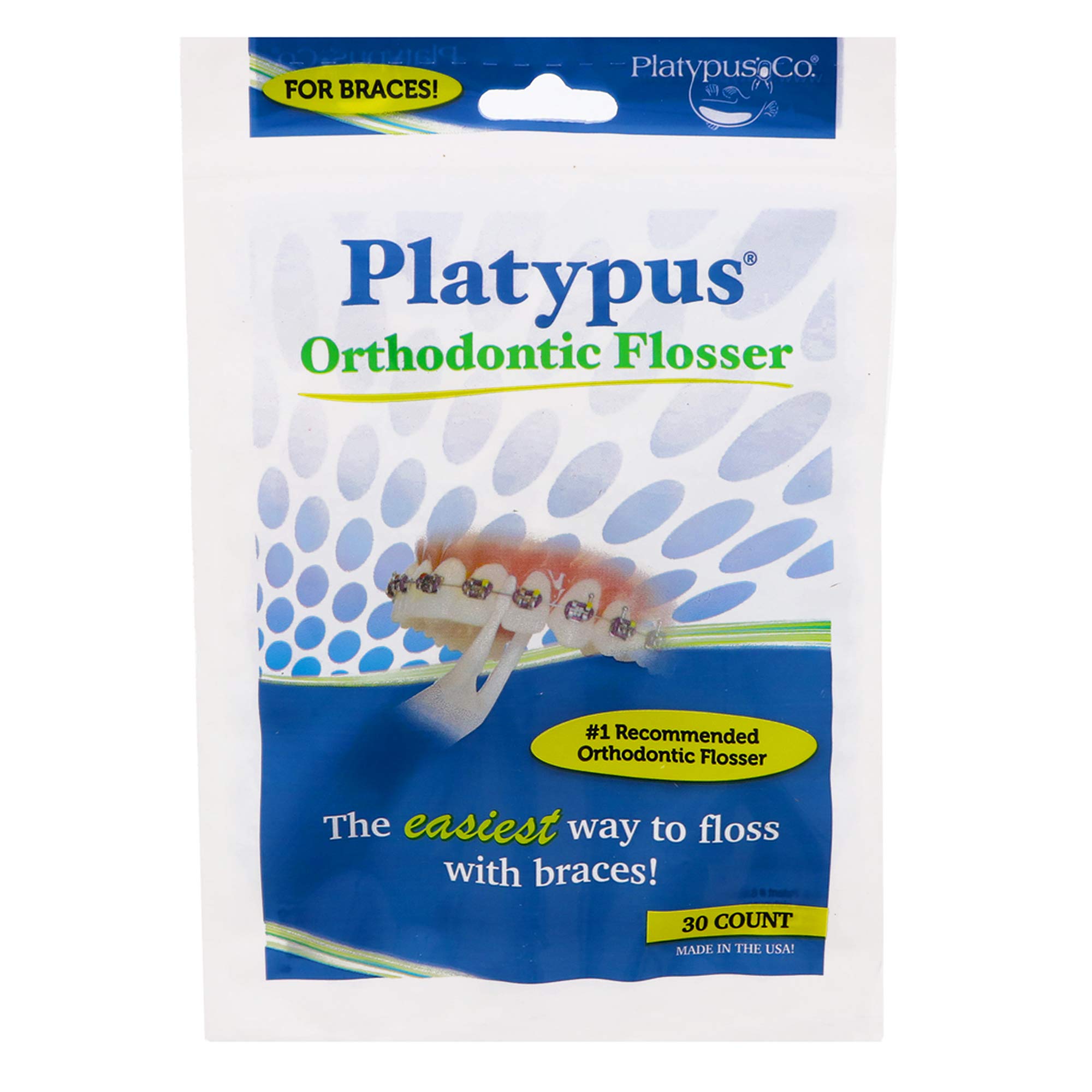 Orthodontic Flossers for Braces - 30 Count | Dental Floss Picks for Braces & Arch Wire | Gentle, Non-Damaging Design | Improves Flossing Compliance | Quick 2-Minute Teeth Cleaning | Perfect for Travel & On-the-Go Oral Care