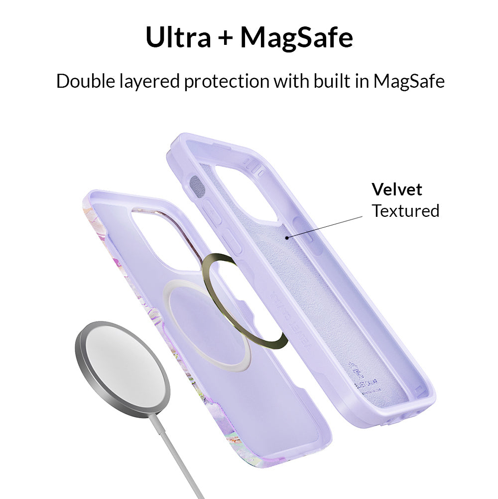 Purple Holographic Moonstone iPhone Case - Durable & Stylish Phone Cover for iPhone 13/14/15 Pro Max - Perfect for Everyday Use, Travel & Gift Giving