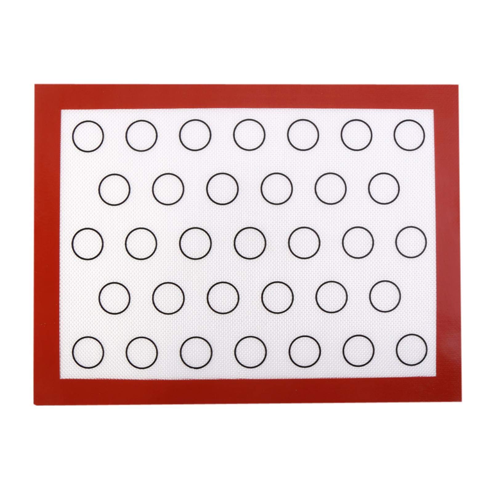 Non-Stick Silicone Baking Mat for Cookies, Pastry, Macarons - Reusable Oven Liner Sheet for Cake Decorating & Home Kitchen Baking (Red) - Perfect for Holiday Treats, DIY Desserts & Professional Bakeries