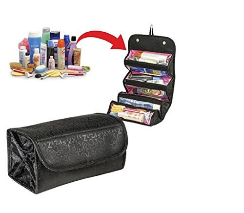 LA HAUTE Hanging Toiletry Bag for Women & Men - Waterproof Makeup Organizer Pouch, Foldable Travel Cosmetic Wash Bag for Bathroom, Gym, Camping & Airplane Essentials