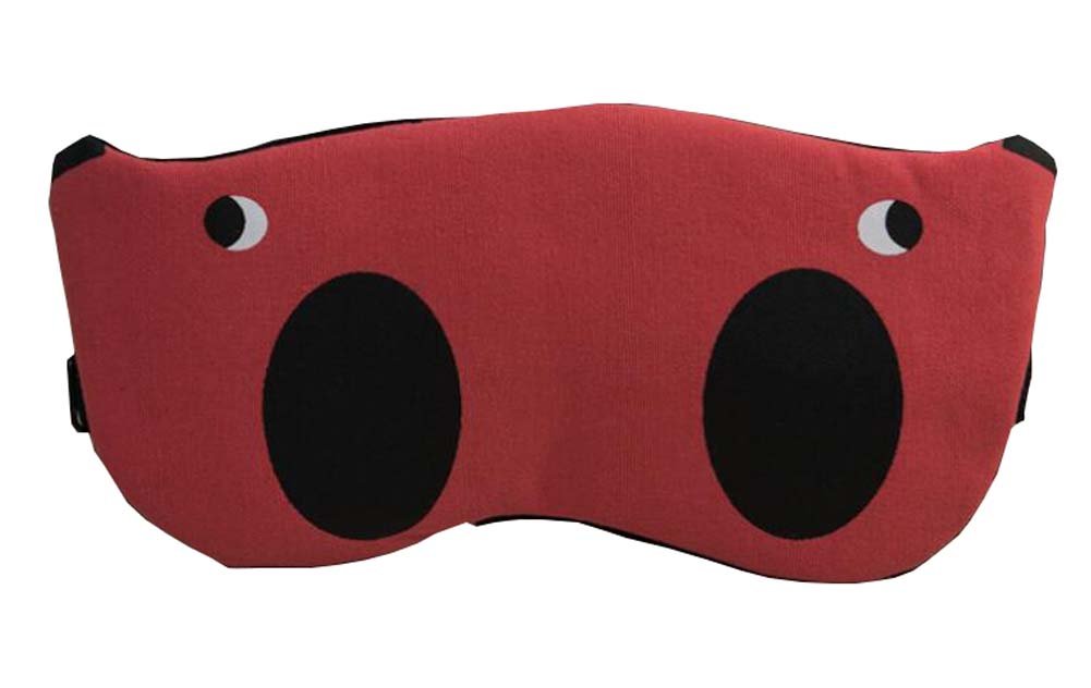 Red Cartoon Eye Mask for Sleeping & Travel - Soft Comfortable Sleep Mask for Night Rest, Flights & Relaxation