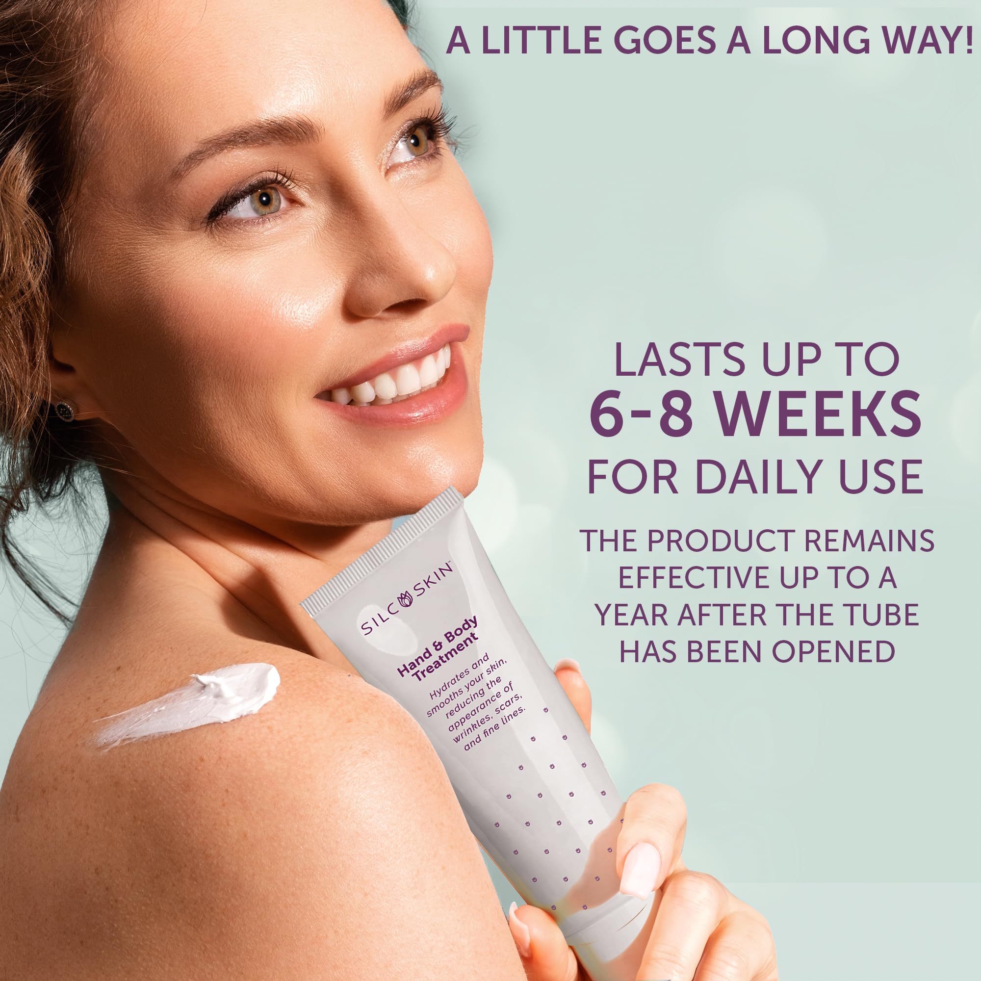 SilcSkin Medical Grade Silicone Hand & Body Lotion for Crepey Skin & Fine Lines - Water-Based Deep Hydration Treatment - 4 oz - Perfect for Dry Skin Care & Anti-Aging Routine