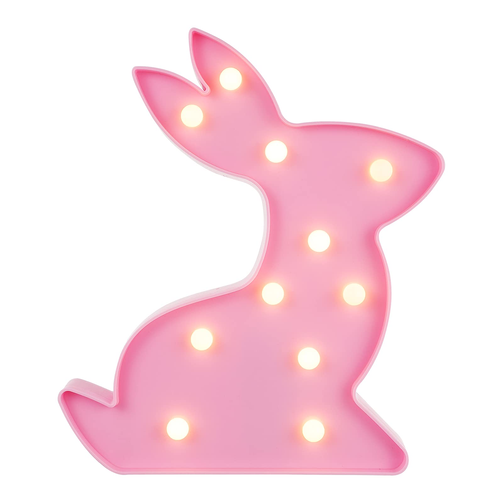 Cute Pink Bunny Neon Light - Easter Nursery Lamp & Night Light for Kids Room, Bedroom Decor - Perfect for Easter Party, Baby Shower, Girls Room & Home Decoration