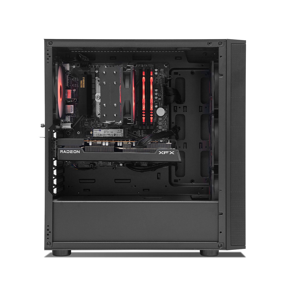 Carnage RX 7600 Ryzen 5 5600 Gaming Desktop Computer - High Performance PC for 1080p & 1440p Gaming, Streaming & Content Creation