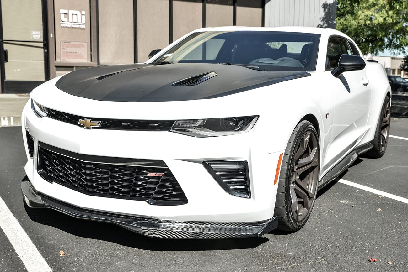 **2016-Present Chevrolet Camaro SS EOS T6 Style Front Bumper Lower Lip Splitter with Carbon Fiber Side End Caps – Aggressive Styling & Performance Upgrade for Street & Track Racing**