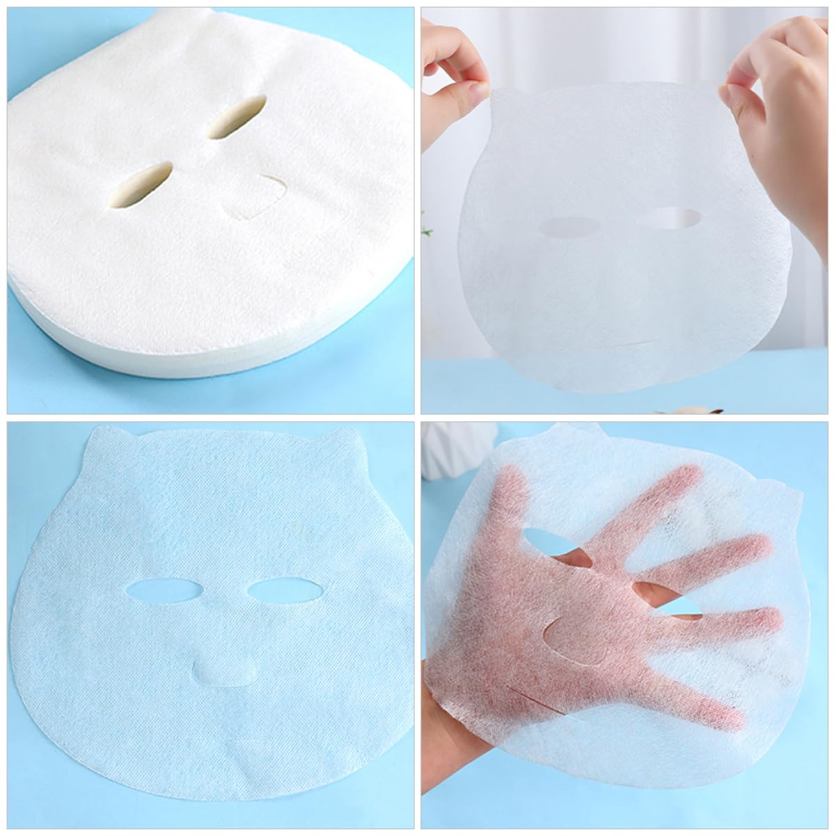50pcs Hydrating Facial Mask Sheets for Kids & Infants - Moisturizing Skincare Face Masks for Boys & Girls - Spa & Daily Skin Care Treatment at Home