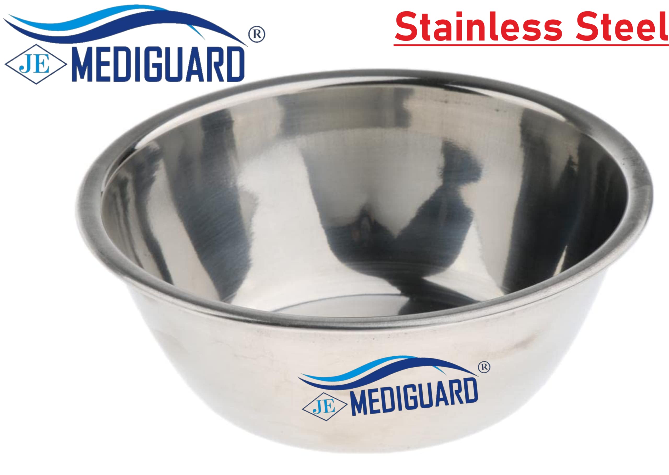 MEDIGUARD Premium Stainless Steel Lotion Basins & Surgical Bowls - Sterilizable Sponge Iodine Cup & Medical Gauze Dressing Tray (8-Piece Set) for Hospital, Clinic & First Aid Kits