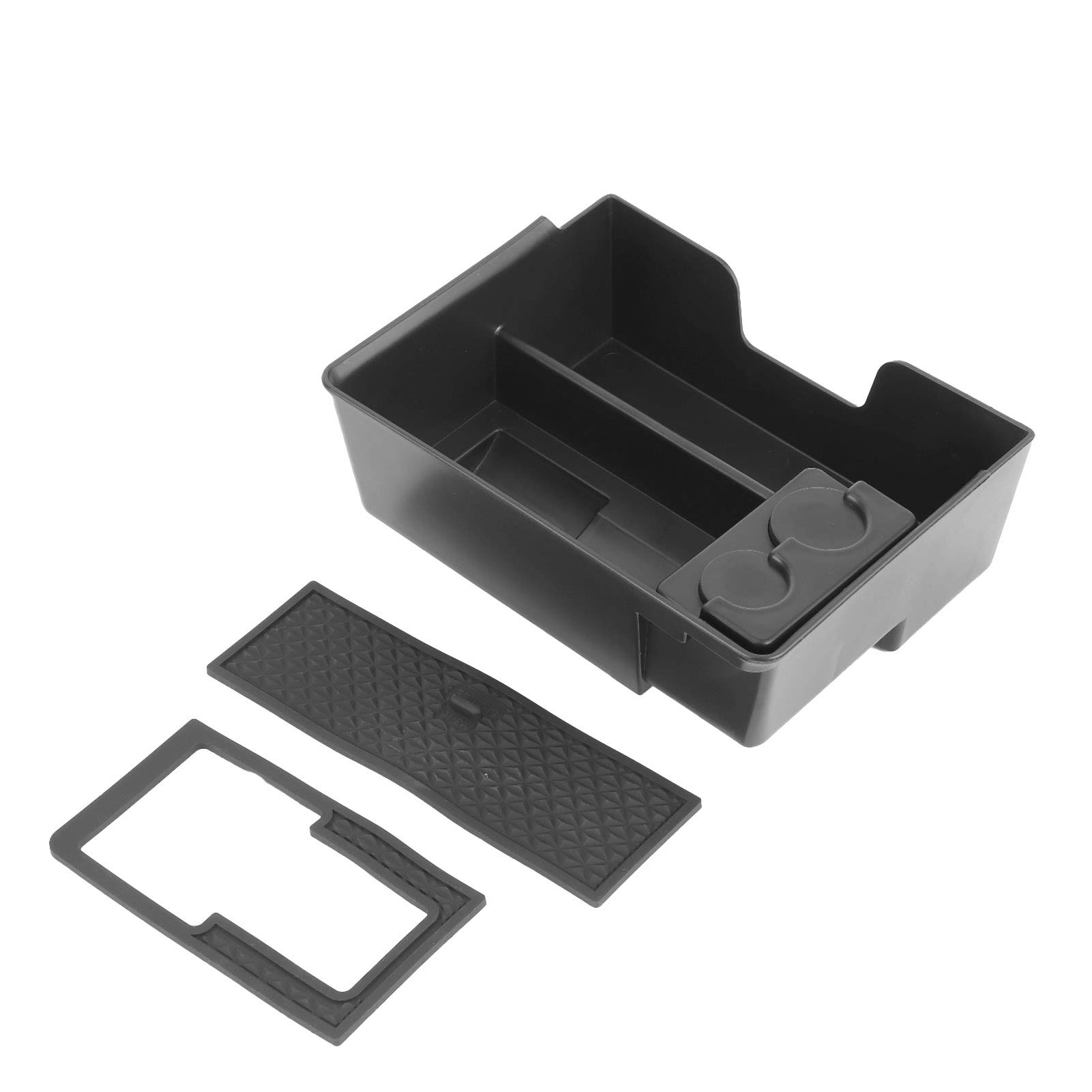 Premium Car Center Console Organizer - Universal Storage Box with Cup Holders for Tesla Model 3/Y - Perfect for Road Trips & Daily Commutes