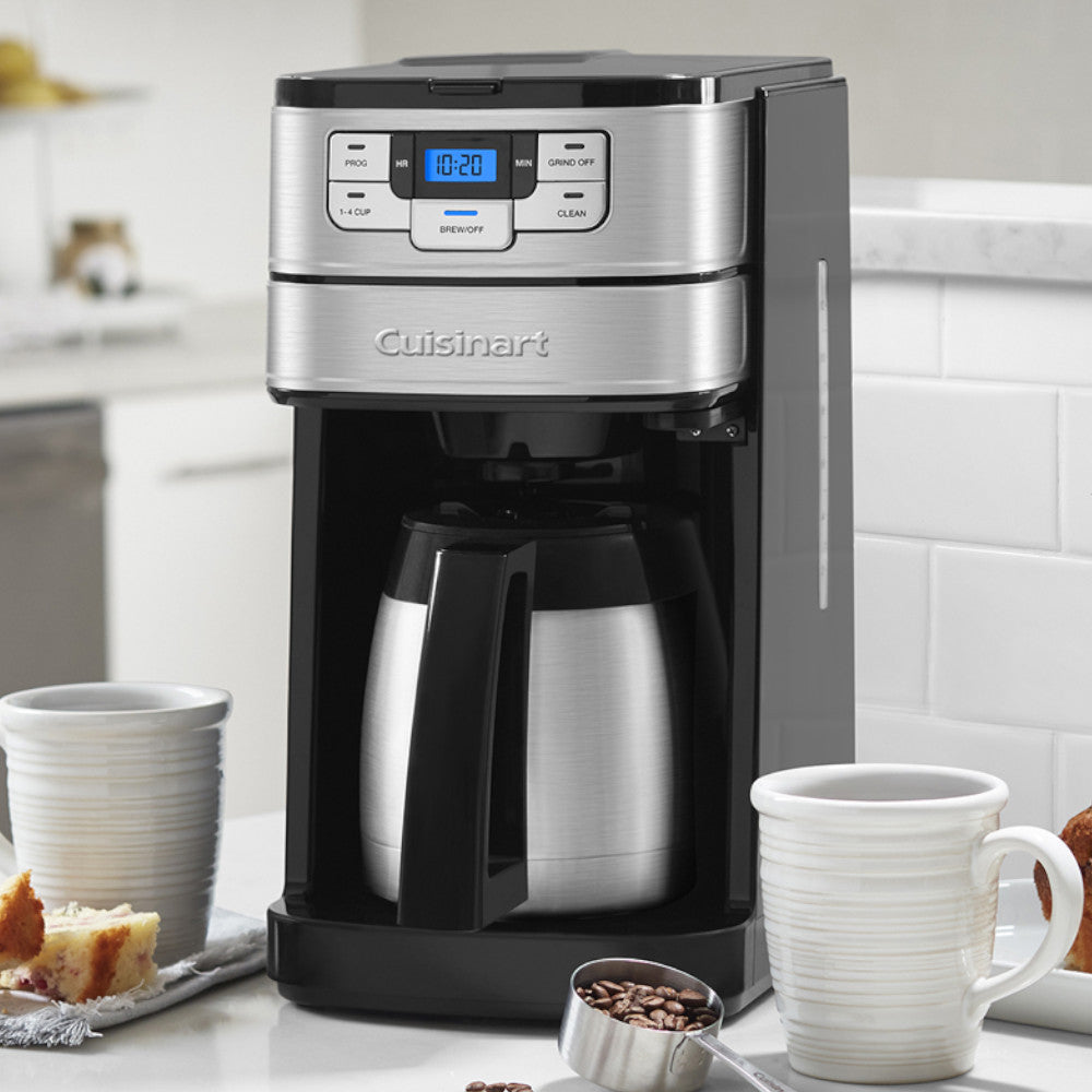 CUISINART DGB 450C Automatic Grind & Brew 10 Cup Thermal Coffeemaker - Fresh Coffee Maker with Built-in Grinder & Stainless Steel Carafe - Perfect for Home, Office & Morning Coffee Routine