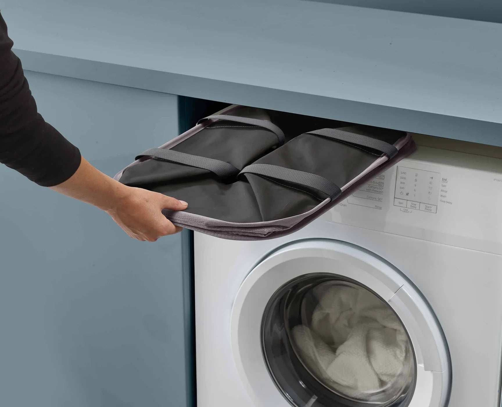 Hold All Max Foldable Laundry Basket - Large Collapsible Hamper with Handles, Space-Saving Grey Laundry Organizer - Perfect for Home, Dorm, RV & Travel