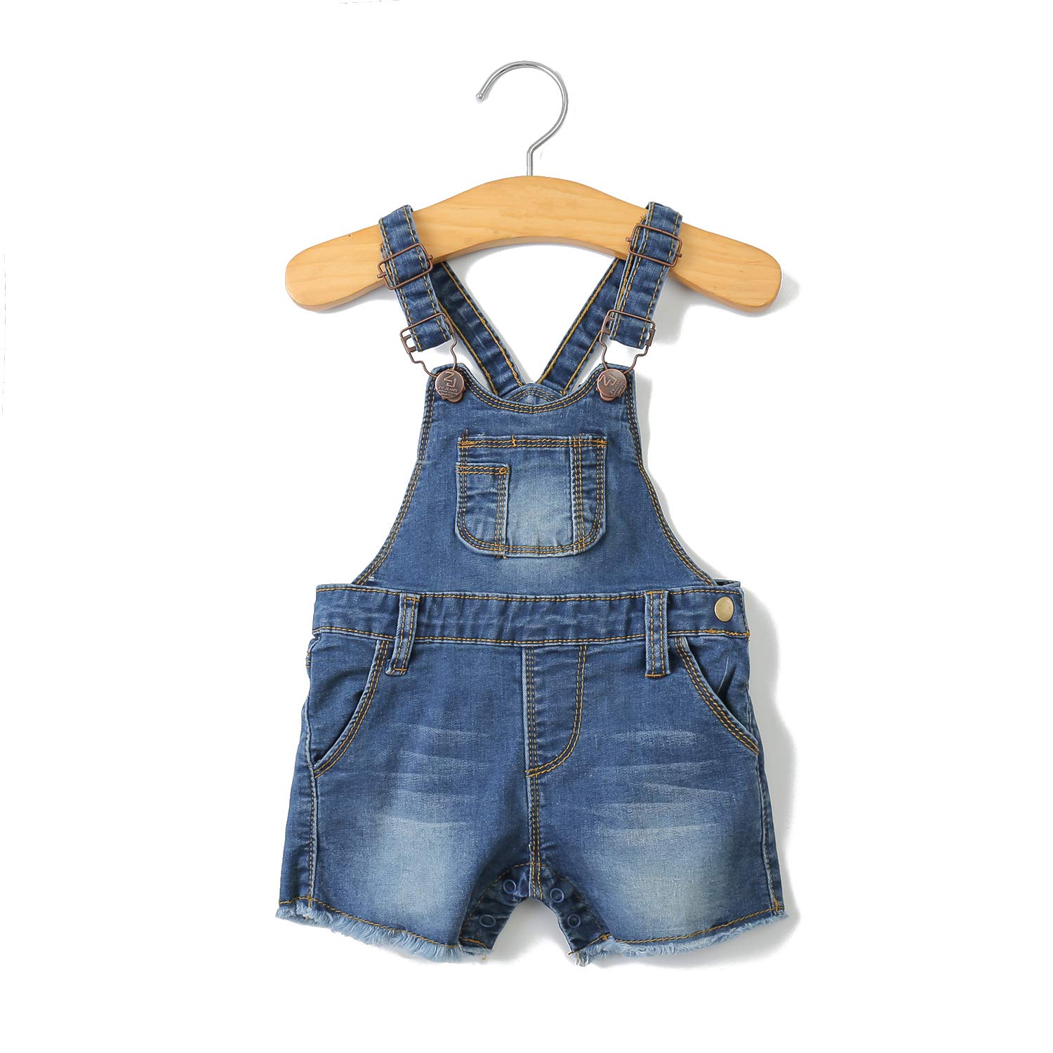 KIDSCOOL SPACE Baby Boy & Girl Denim Shorts - Toddler Cute Jean Shortalls for Summer | Playtime, Outdoor Adventures & Casual Wear