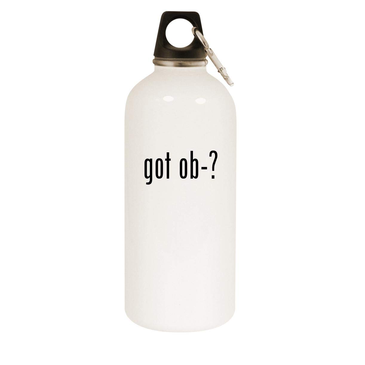 20oz Stainless Steel White Water Bottle with Carabiner - Insulated Leakproof Thermos for Hiking, Gym & Outdoor Activities | Molandra Products