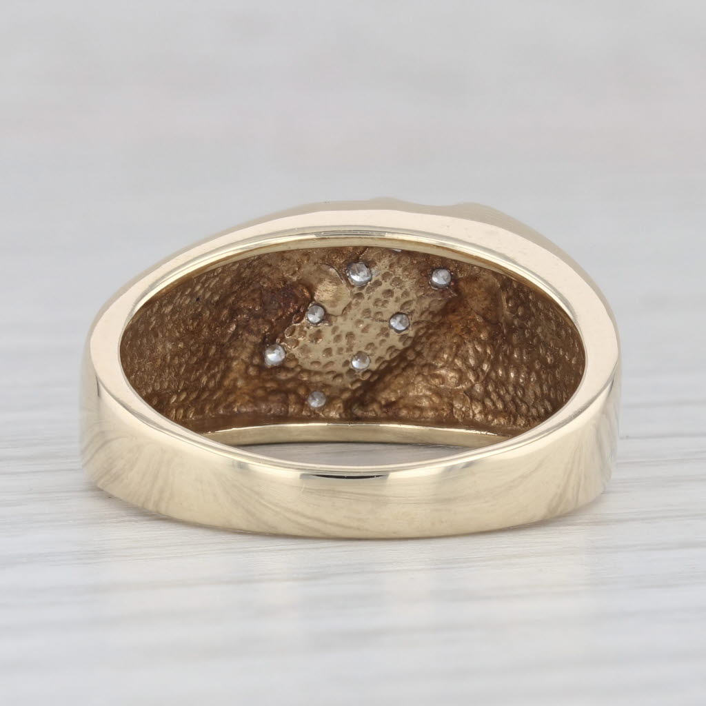 0.23ctw Diamond Men's Wedding Band Ring - 10k Yellow Gold Size 10.5 - Perfect for Engagement, Anniversary & Special Occasion Gifts