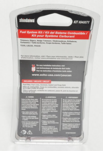 Genuine Shindaiwa 84007Y Fuel System Kit with Lines, Filter & Primer - Perfect for Lawn Mower & Outdoor Power Equipment Maintenance