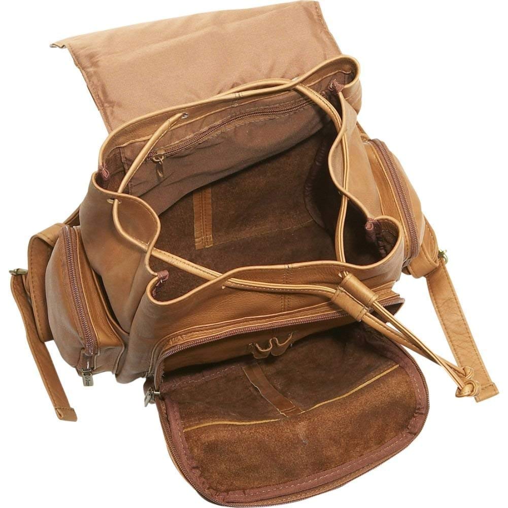 Premium Full-Grain Colombian Vaquetta Leather Backpack for Women - 15