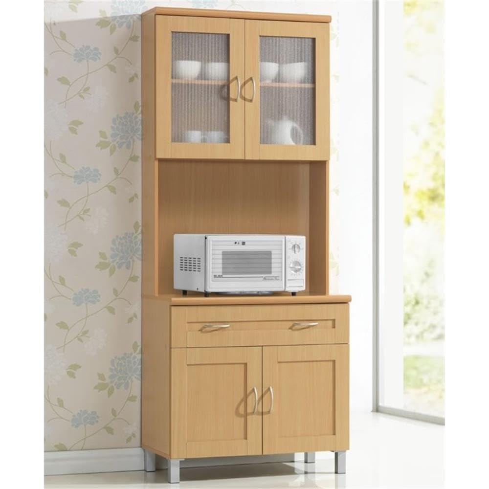 Pemberly Row Beech Wood Kitchen Cabinet - Durable & Stylish Storage for Modern Kitchens, Pantries & Home Organization