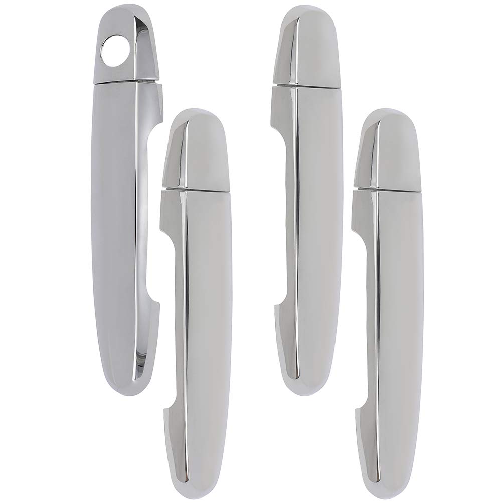 Chrome Car Door Handle Covers 4Pcs - Compatible with Toyota Corolla 2003-2013 - Premium Exterior Auto Accessories for Car Protection & Style Upgrade - Perfect for Daily Commute and Road Trips