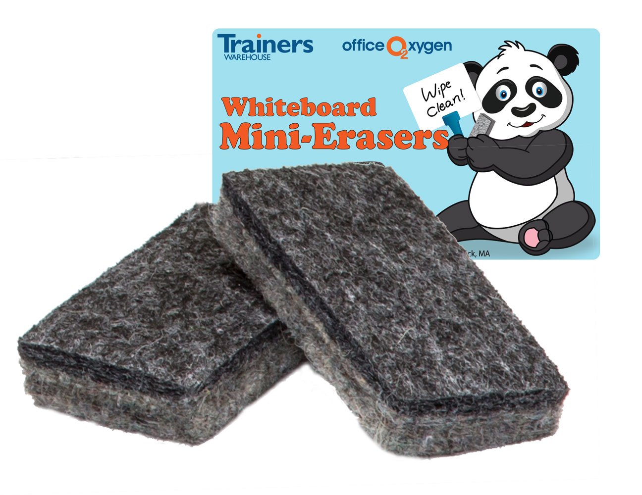 Mini Dry-Erase Whiteboard Erasers Set of 30 - 2.5