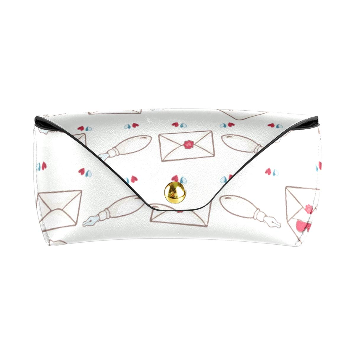 Stylish Sunglasses Case - Ultra Light Microfiber Leather with Soft Flannelette Lining | Perfect for Travel, Beach & Everyday Use | Love Envelope Design Glasses Pouch for Men & Women