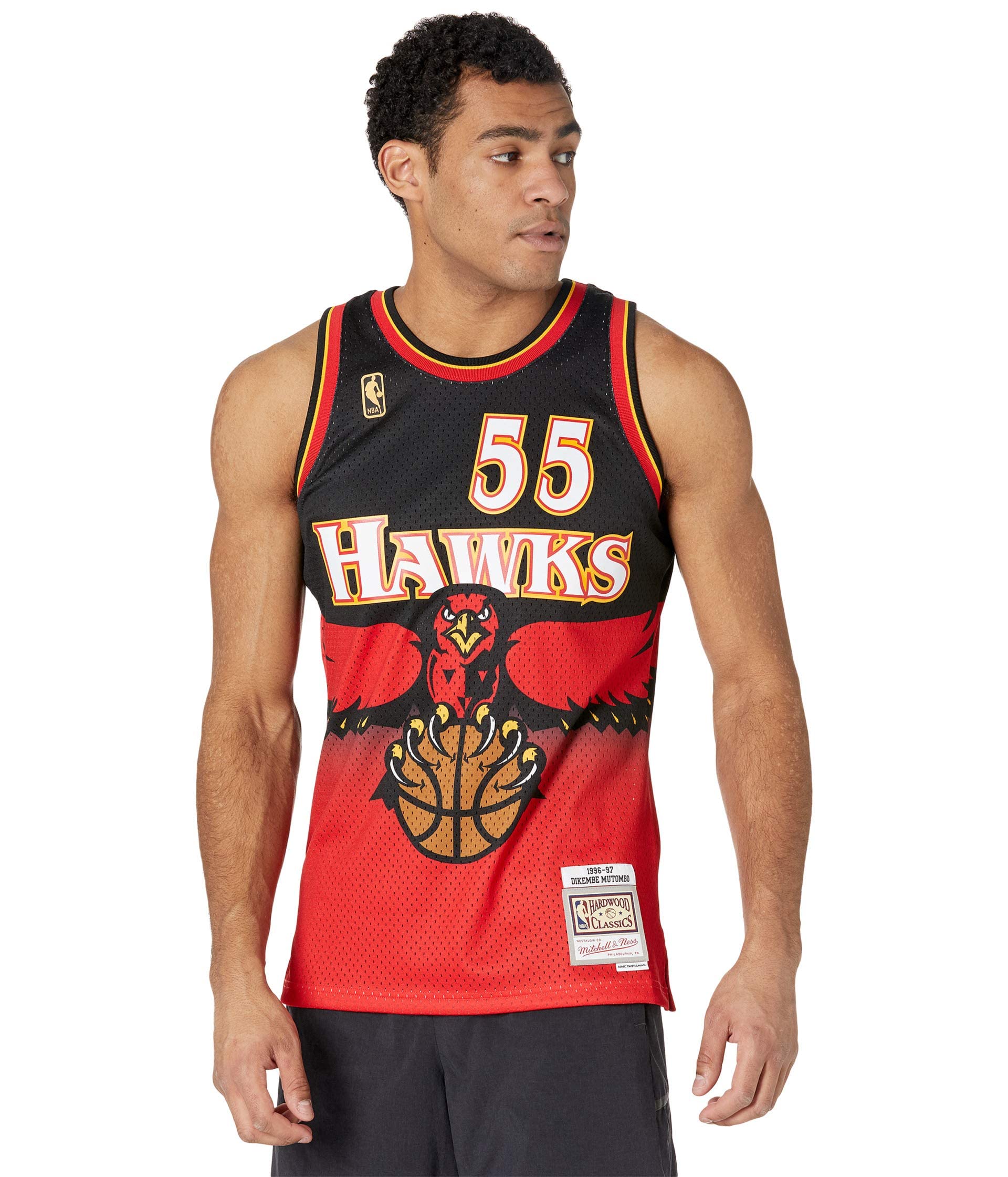 Authentic Mitchell Ness Swingman Atlanta Hawks Jersey - Dikembe Mutombo NBA Basketball Jersey for Fans & Collectors | Perfect for Games, Parties & Sports Events