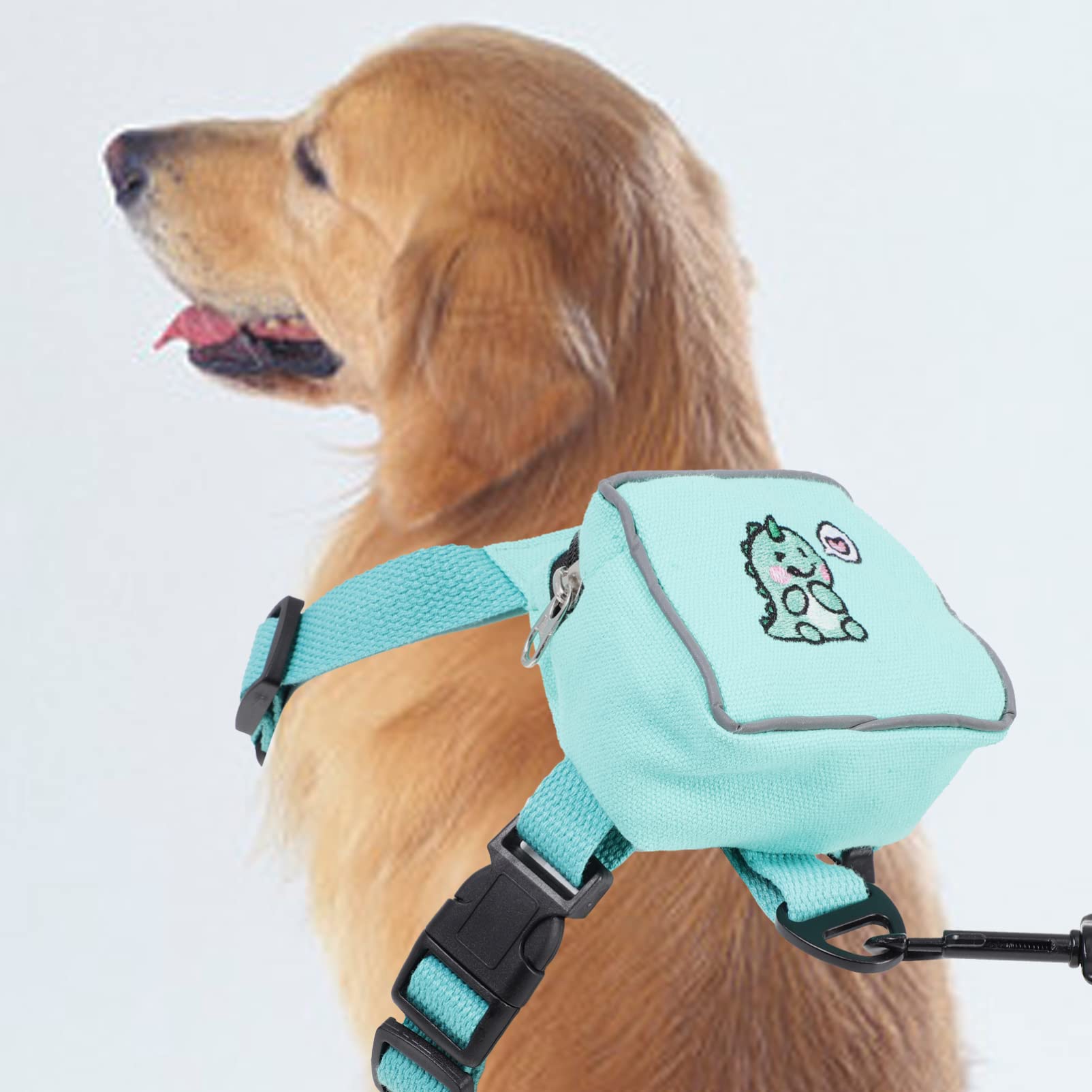 Mipcase Pet Backpack Carrier for Small Dogs - Adjustable Dog Leash Backpack Harness with Traction Rope, Puppy Saddle Bag & Break Suspenders - Durable Polyester Travel Backpack for Hiking, Walking & Outdoor Adventures