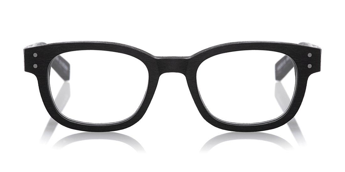 Biff Wide Color 00 Matte Black Woodgrain Glasses - Stylish Eyewear for Men & Women | Perfect for Reading, Driving & Fashion Accessories