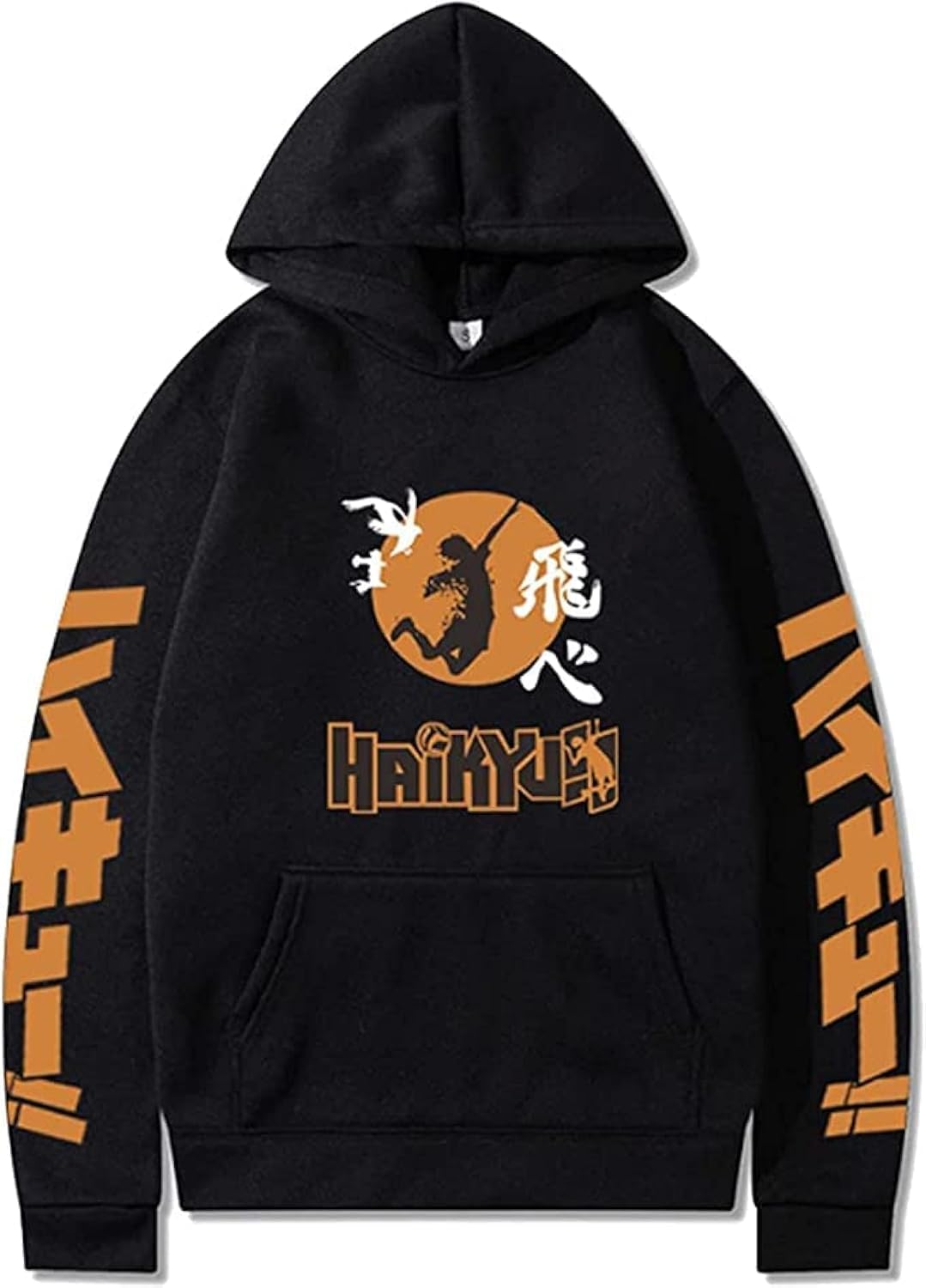 Youndcc Anime Graphic Hoodie - Karasuno High School Cosplay Costume for Haikyuu Fans | Casual Wear, Anime Conventions & Cosplay Events
