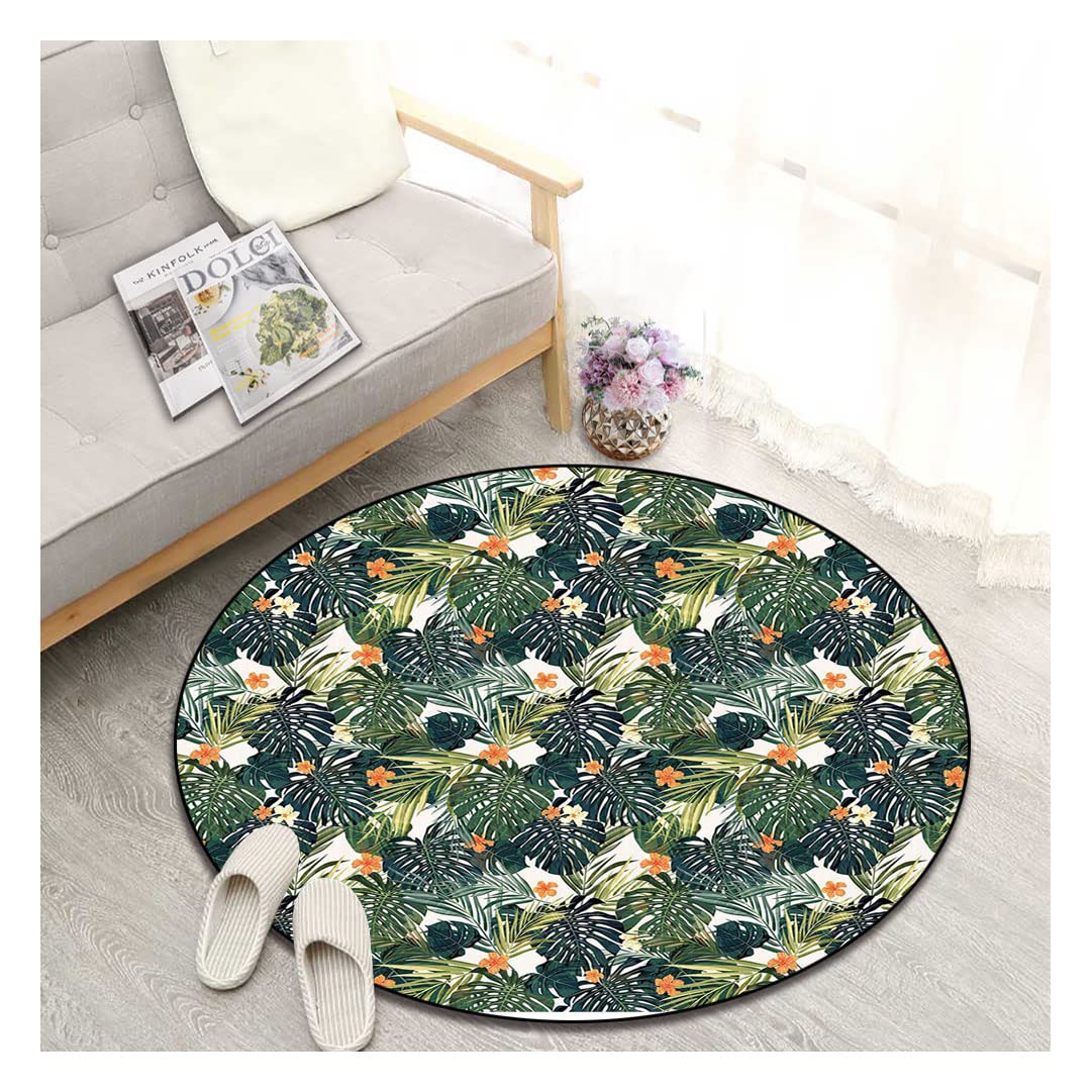 Non-Slip Round Printed Area Rug - 59