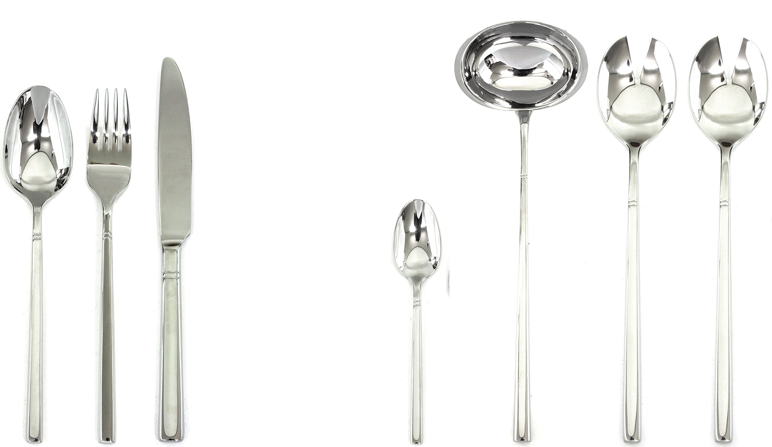 Premium MEPRA Stainless Steel Flatware Set - 18/10 Mirror Polished Cutlery for 4, 8, or 12 People - Elegant Dining Utensils for Wedding, Housewarming, and Holiday Gifts - Perfect for Fine Dining, Dinner Parties, and Special Occasions