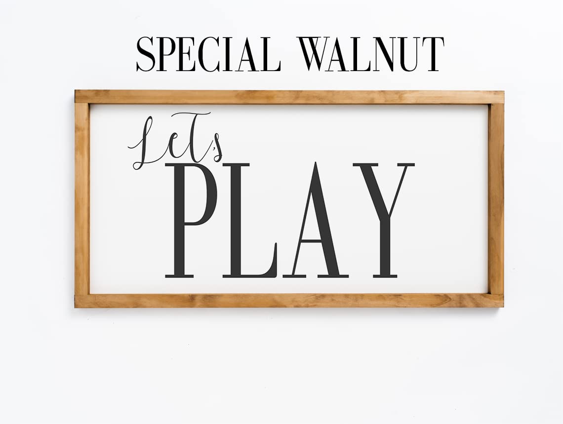 Playroom Wall Decor - Let's Play Sign for Kids' Playroom - Playroom Wall Art & Play Sign - Perfect for Nursery, Daycare, or Home Play Area