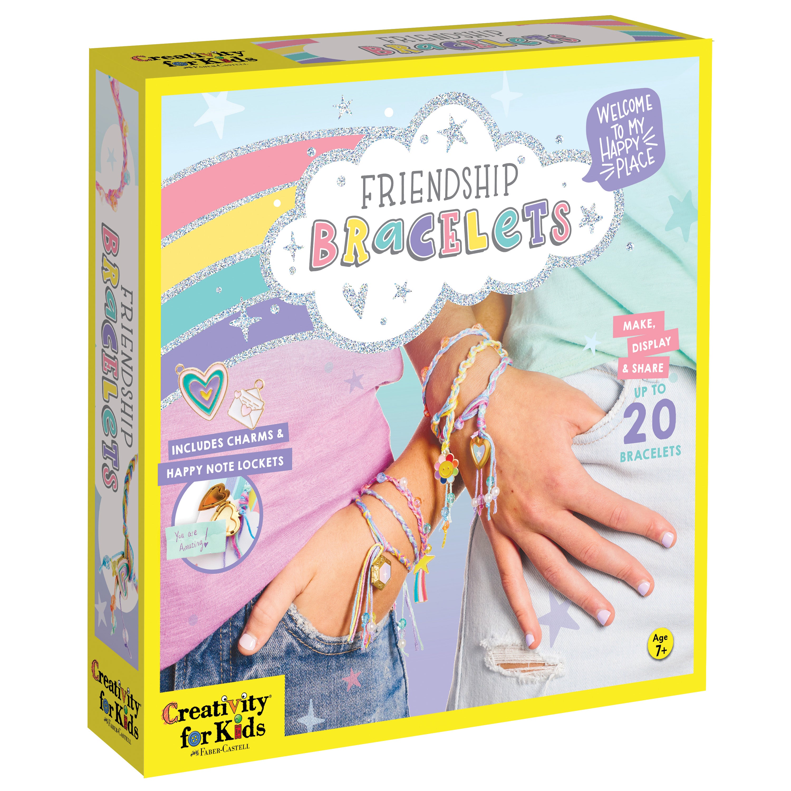 Creativity for Kids Rainbow Friendship Bracelets Craft Kit - DIY Jewelry Making Set for Girls, Teens & Adults - Fun Arts & Crafts Activity for Birthday Parties, Sleepovers & Gifts